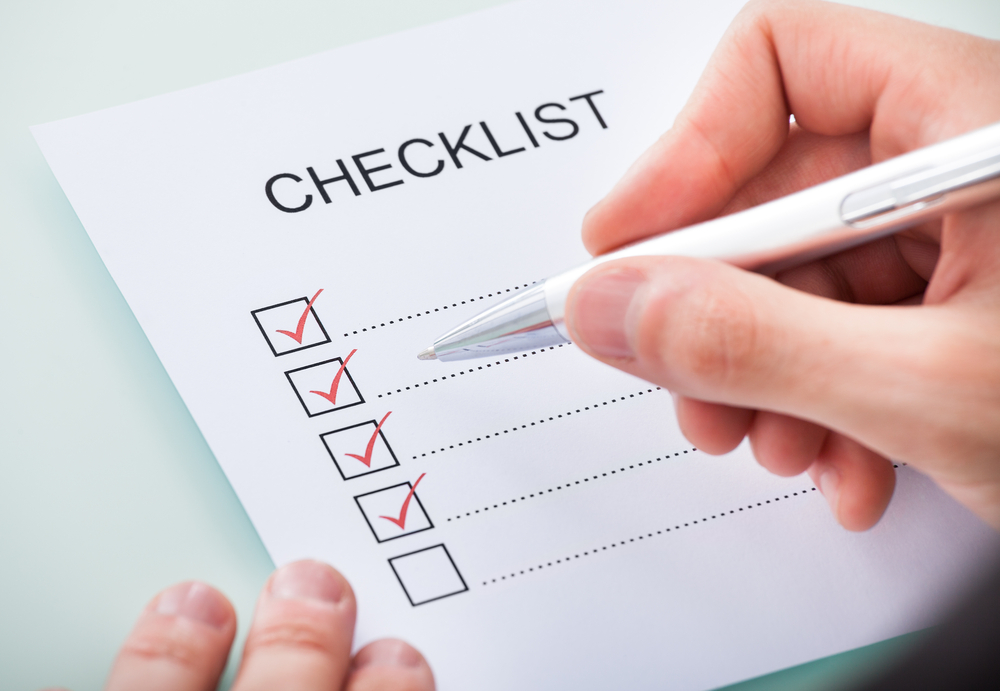 Carry a Checklist When House Hunting